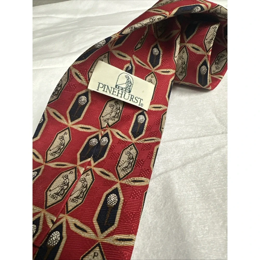 Vintage 1995 US Open Golf‎ Men's Necktie Pinehurst, N C 100% Silk Made in USA